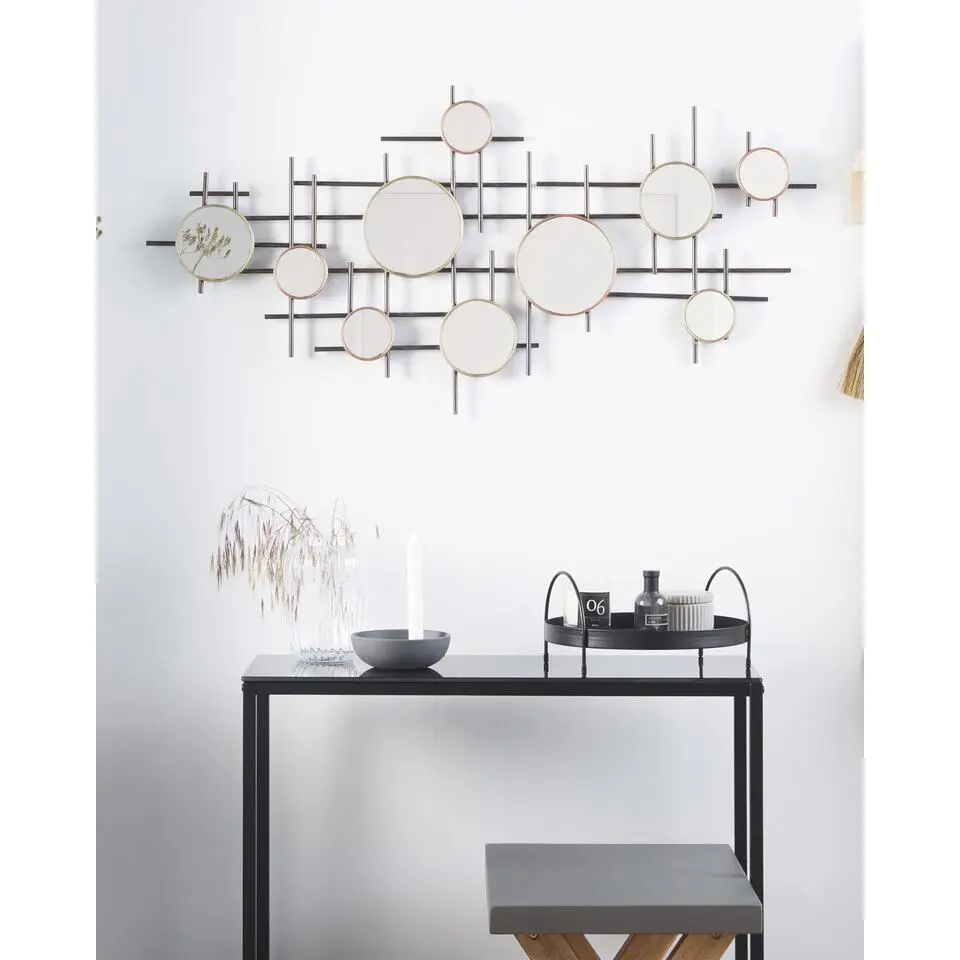 IBOS - Wandspiegel - Zwart - Metaal