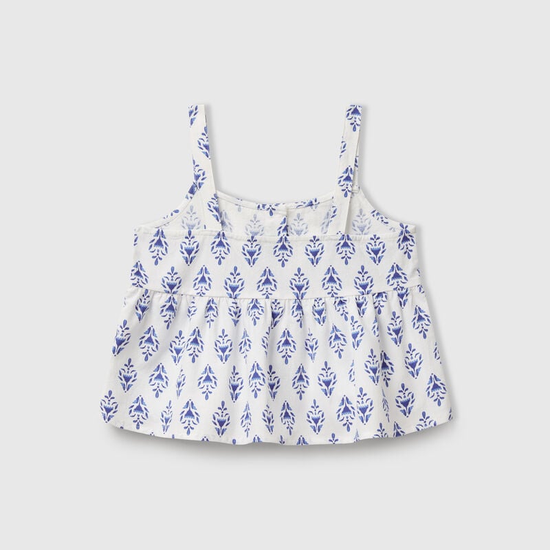 Patterned top in pure cotton
