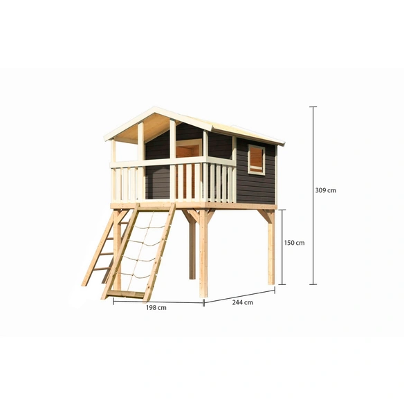 Kinderspielgerät, BxHxT: 198 x 309 x 244 cm, terragrau