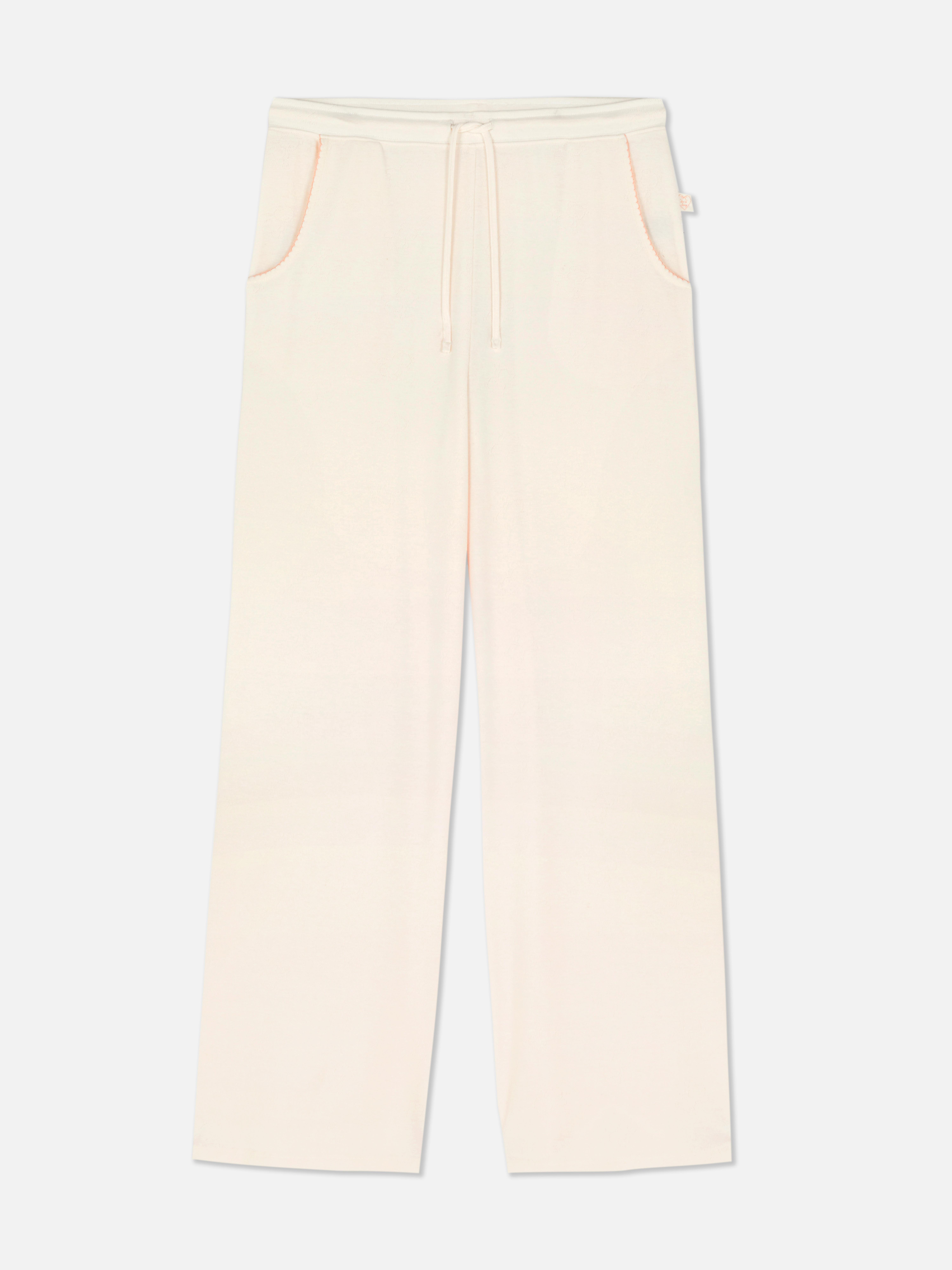 Wide Leg Pointelle Pajama Pants