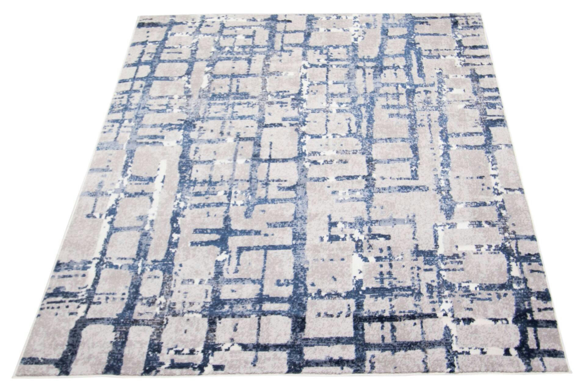 ECARPET Anitra Indoor Area Rug, Navy/Grey, Assorted Sizes