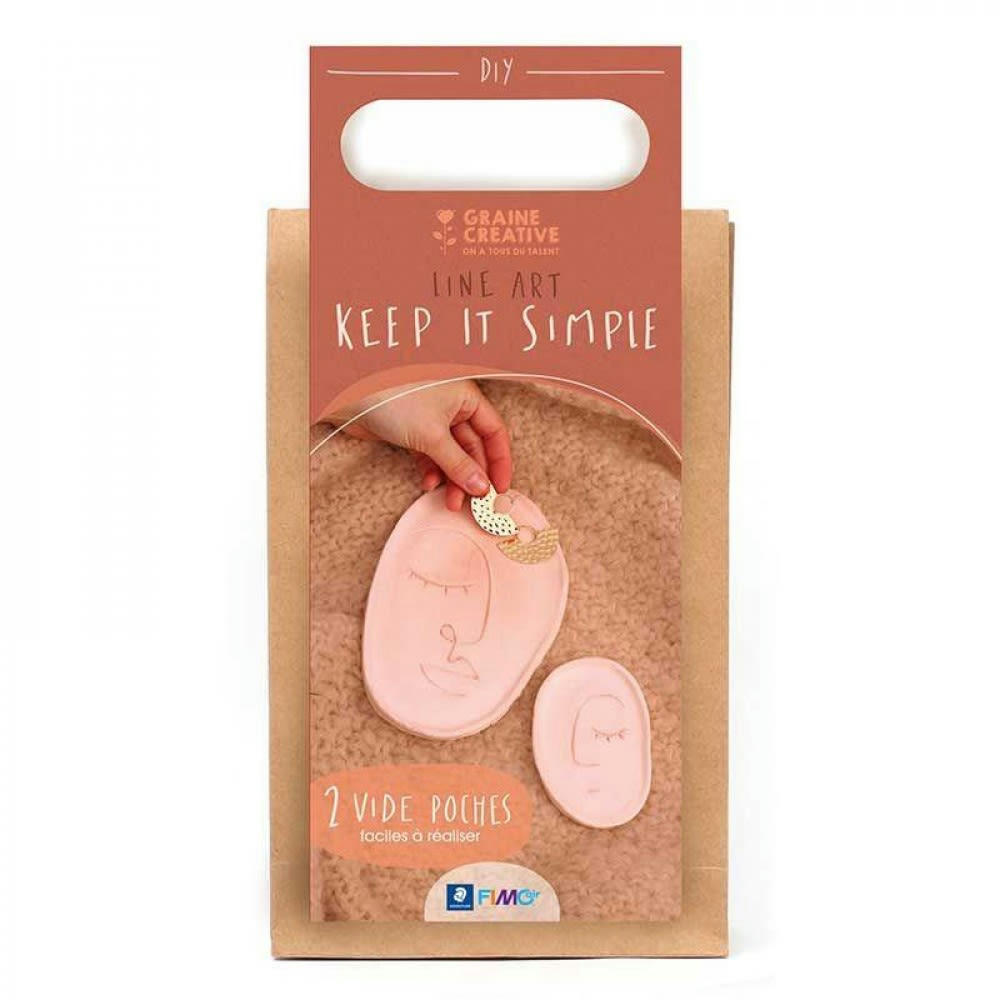 DIY - Coffret pâte polymère vide-poches style line art
