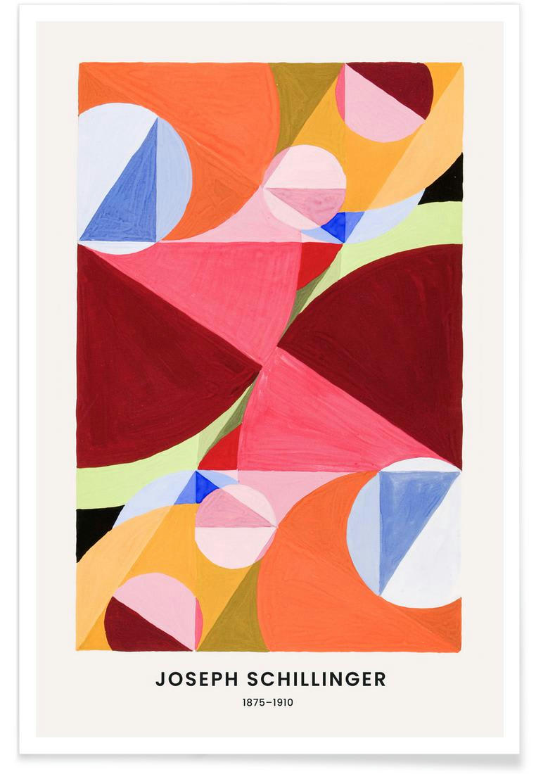 SCHILLINGER - AREA BROKEN BY PERPENDICULARS - Affiche multicolore