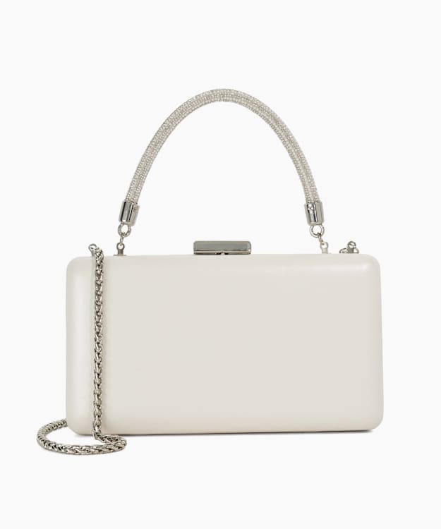 Brunch Ivory - Leather Tubular Top Handle Bag