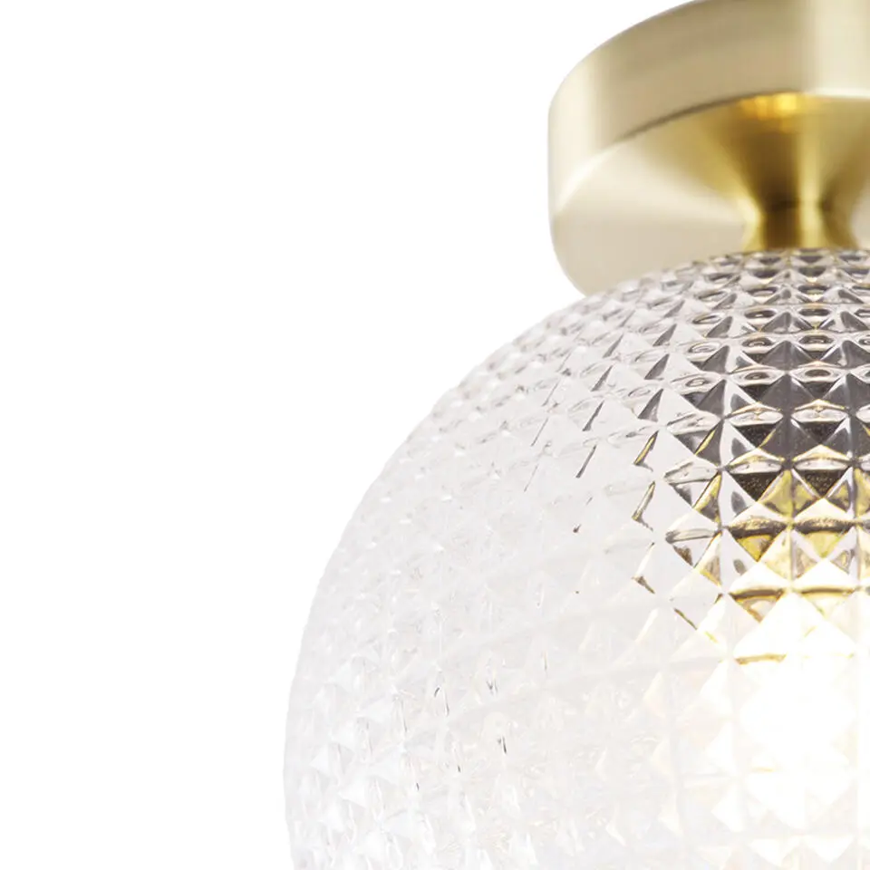 Qazqa plafondlamp sphere goudkleurig e27