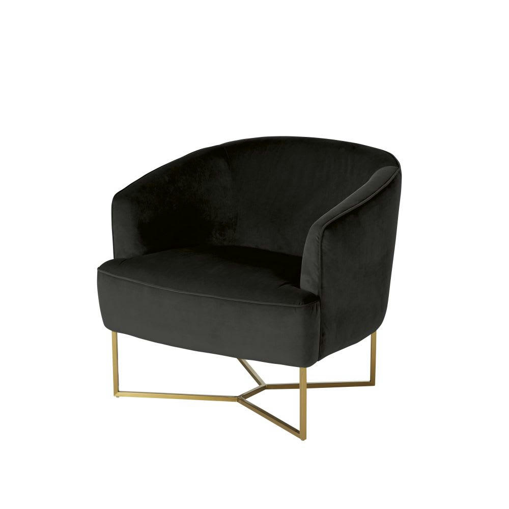 Sonate - Fauteuil en velours noir