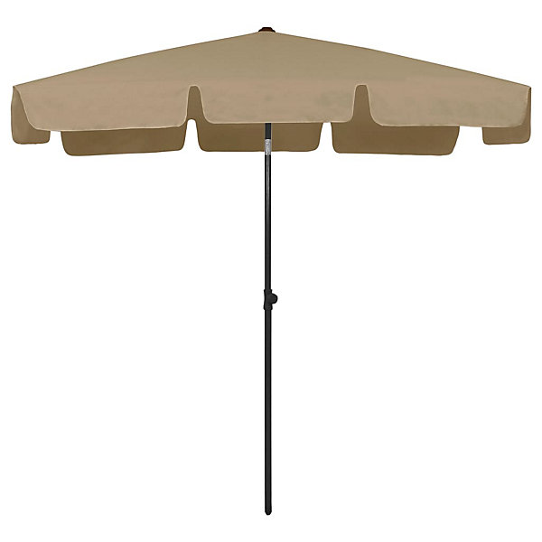 Parasol de plage 200 x 125 taupe Helloshop26