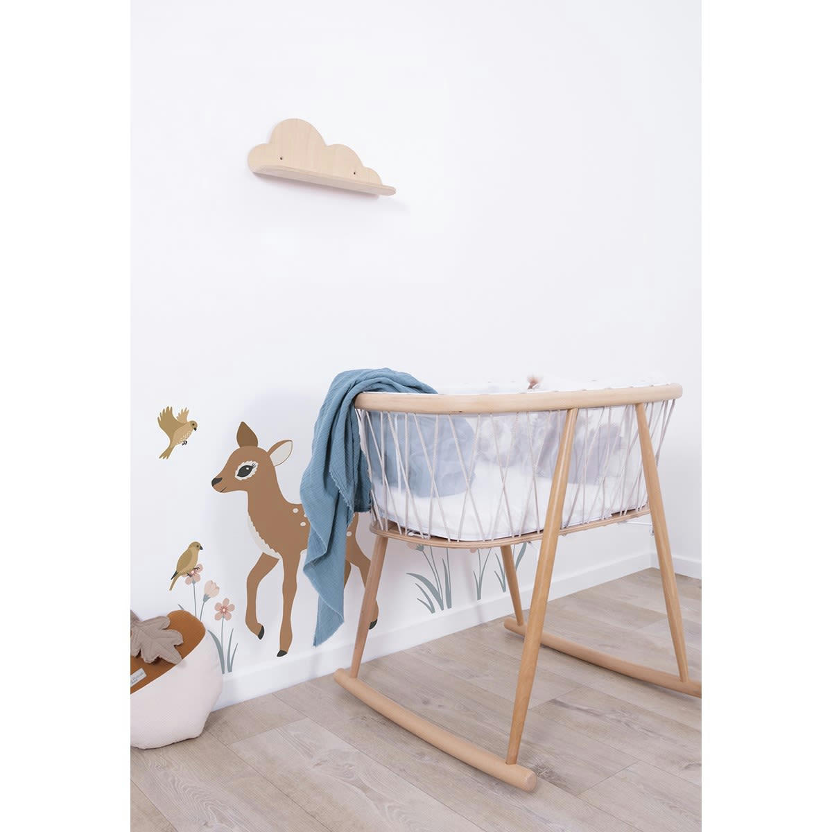 JÃ–RO - Grand sticker joli faon en vinyle mat multicolore