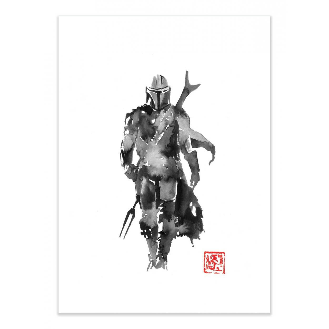 PECHANE SUMIE - THE MANDALORIAN - Affiche d'art 30 x 40 cm