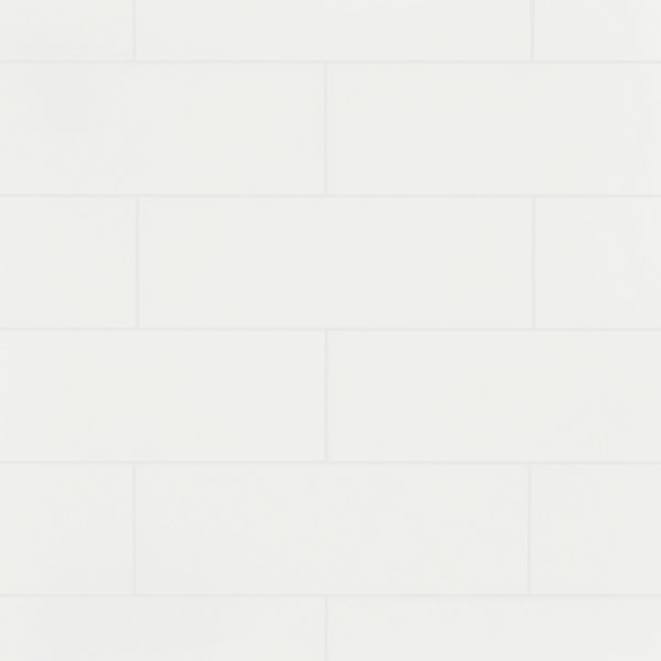 Carrelage mural intérieur grès cérame émaillé mat blanc lisse L.60 x l.20 cm x ép.8,3 mm, Plain