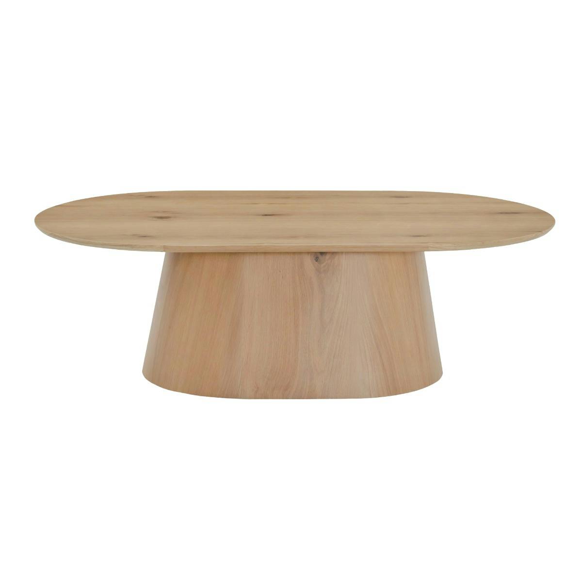 Table basse ovale en chêne clair LOREN