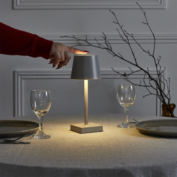 LAMPKA STOŁOWA Blanca DOTYKOWA LED szara 3 tryby