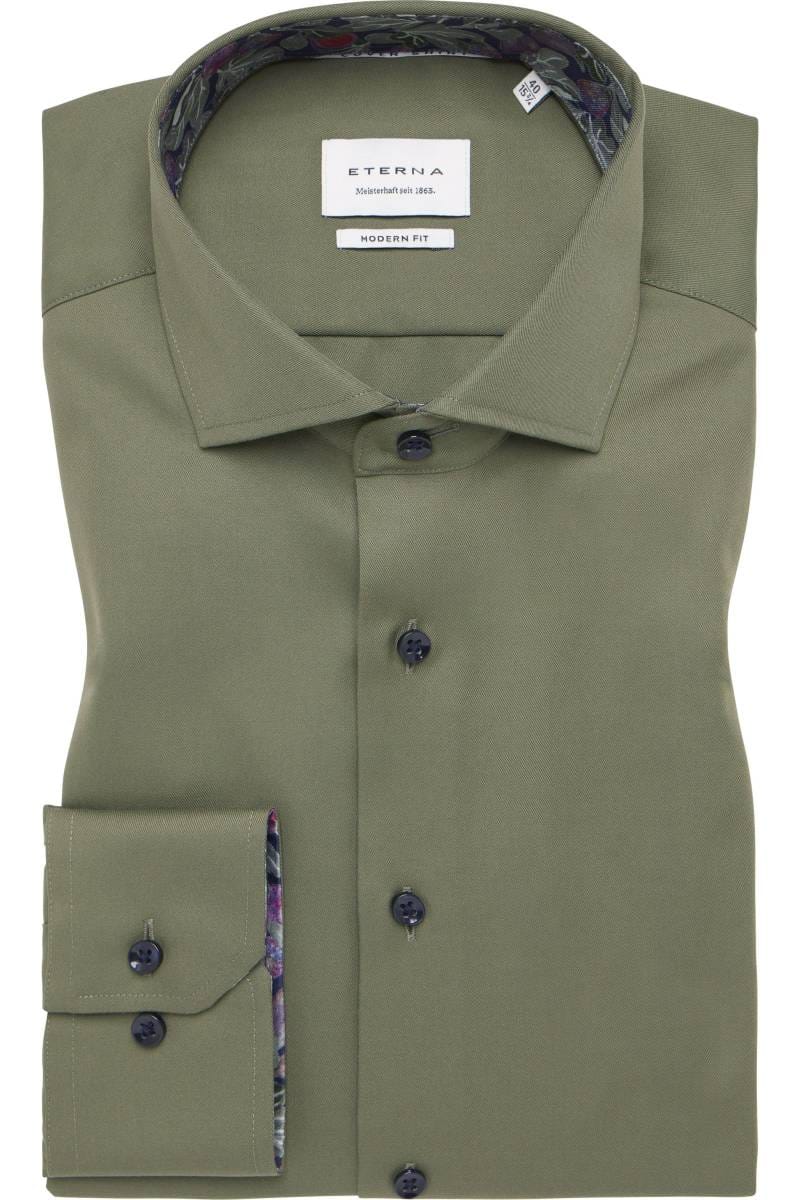 ETERNA Cover Shirt Modern Fit Hemd dunkelgrün, Einfarbig