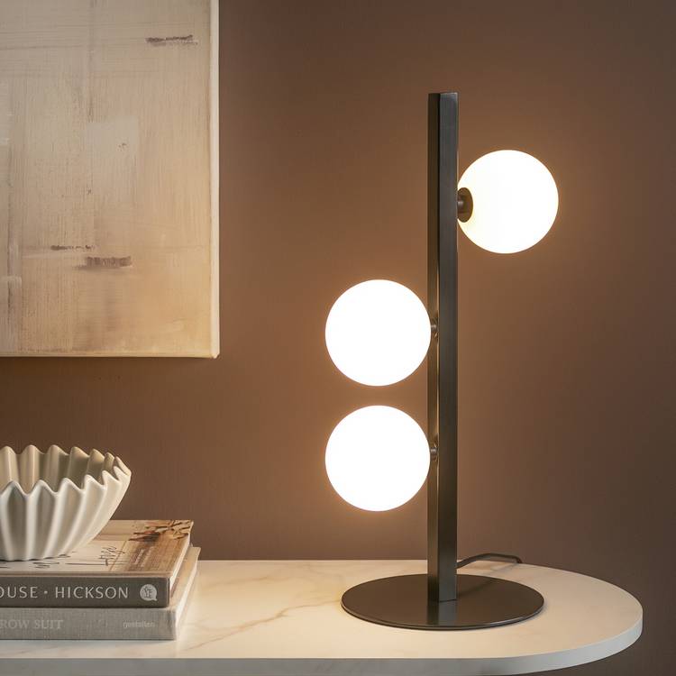 Habitat Archive Misil Metal Table Lamp - Black & Opal