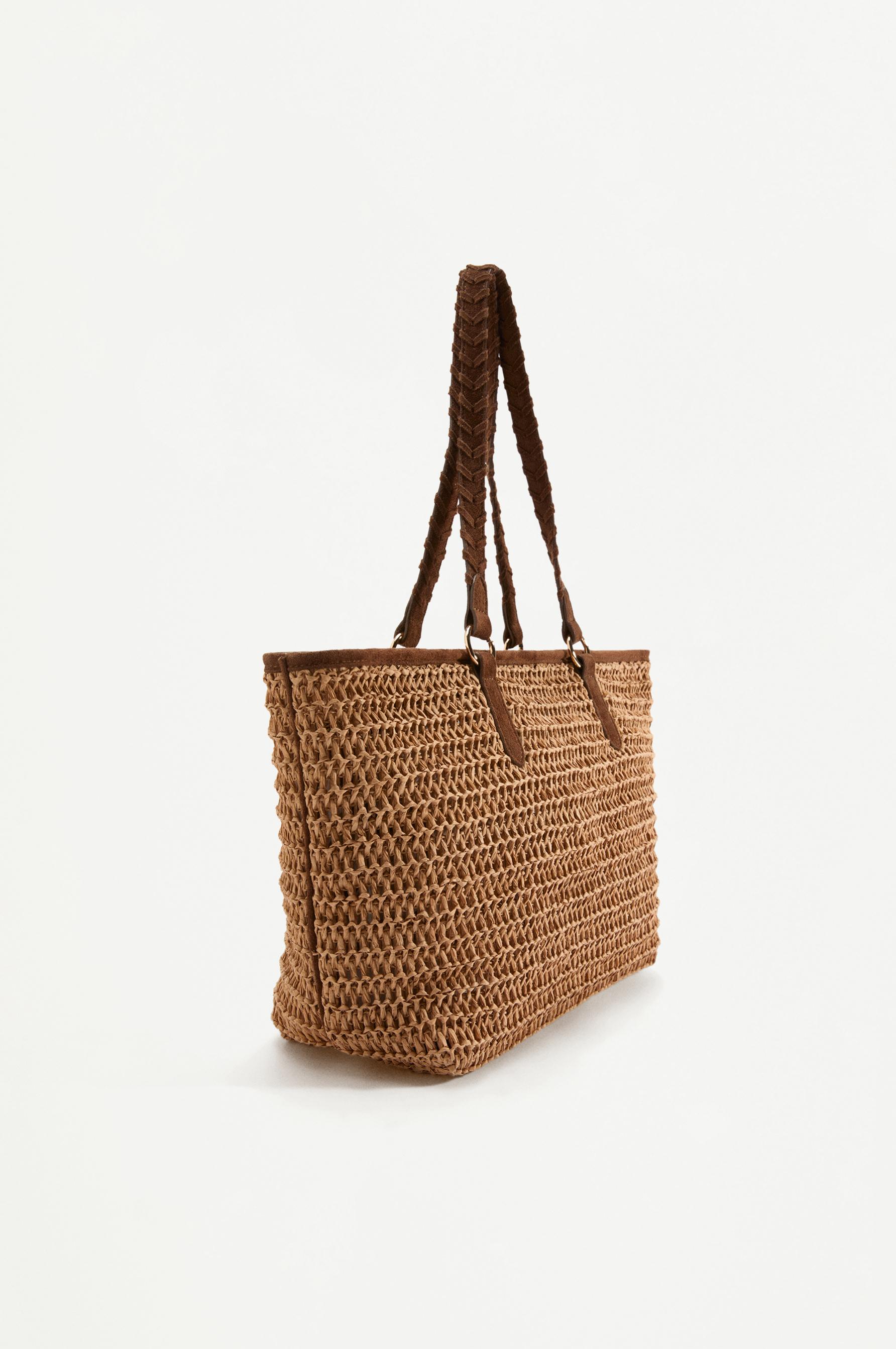 Bolso shopper efecto serraje