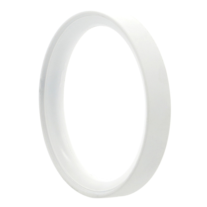 Anneau en métal plat avec bague blanc mat Ø 52 mm 10 pièces MOBOIS