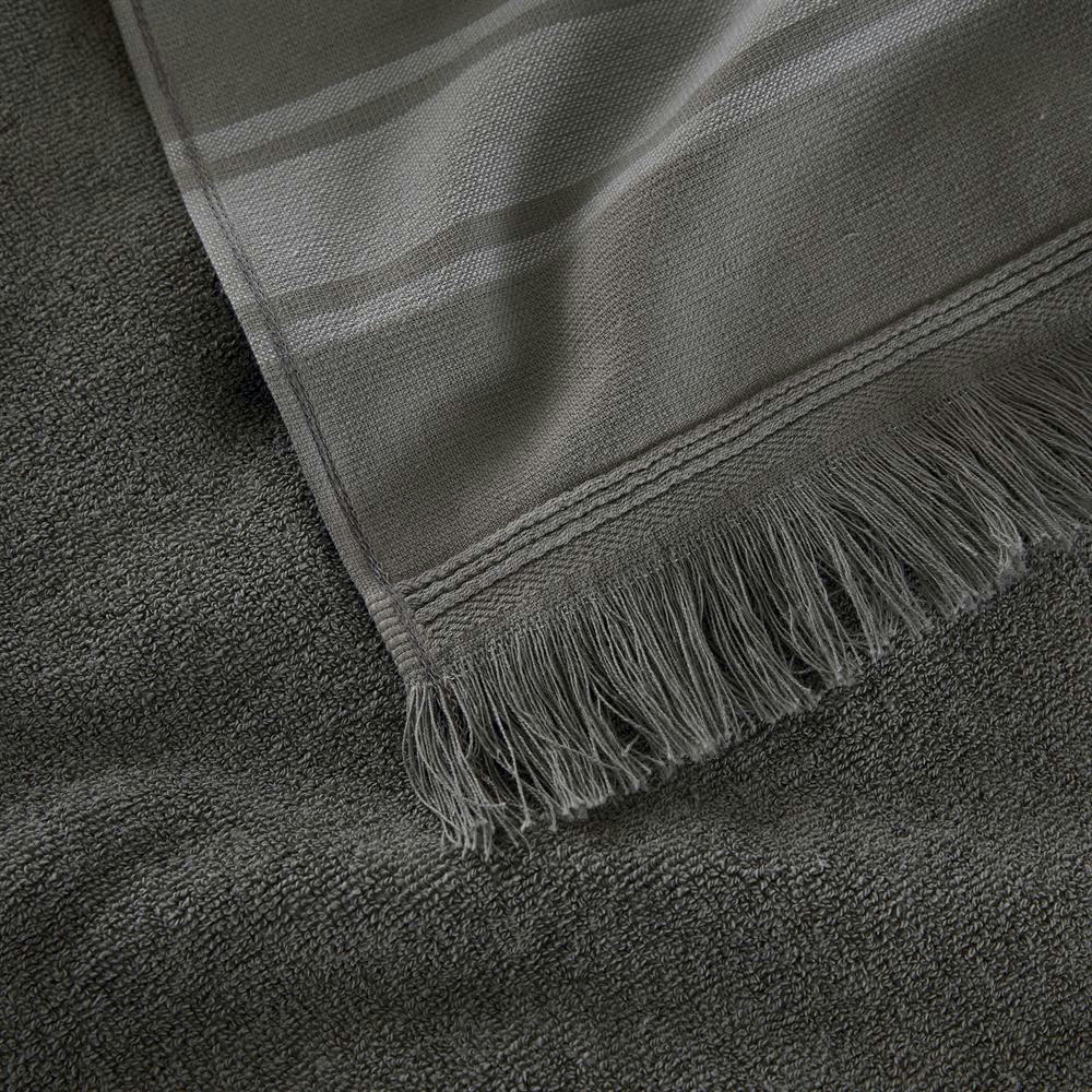 AGADIR - Fouta en coton grise 90x200 cm