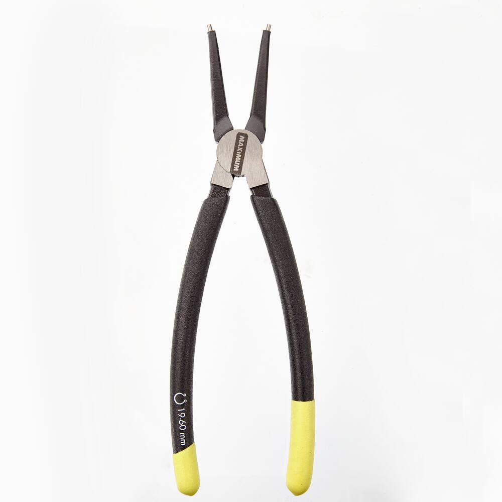 MAXIMUM Straight Snap Ring Pliers, Soft Vinyl Grip Handles, Colour Coded Tips, External, 7-in