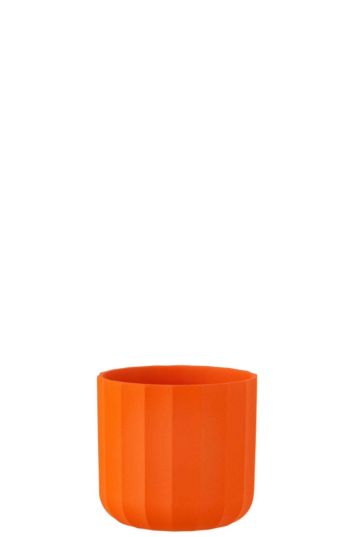 J-Line bloempot Summer - keramiek - oranje - small - 3 stuks - Ø 13.5 cm