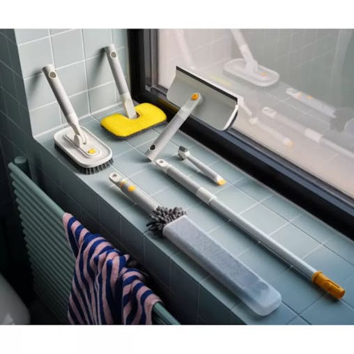 Joseph Joseph CleanTech Deep Cleaning Set W/ Extension Pole 6 Piece