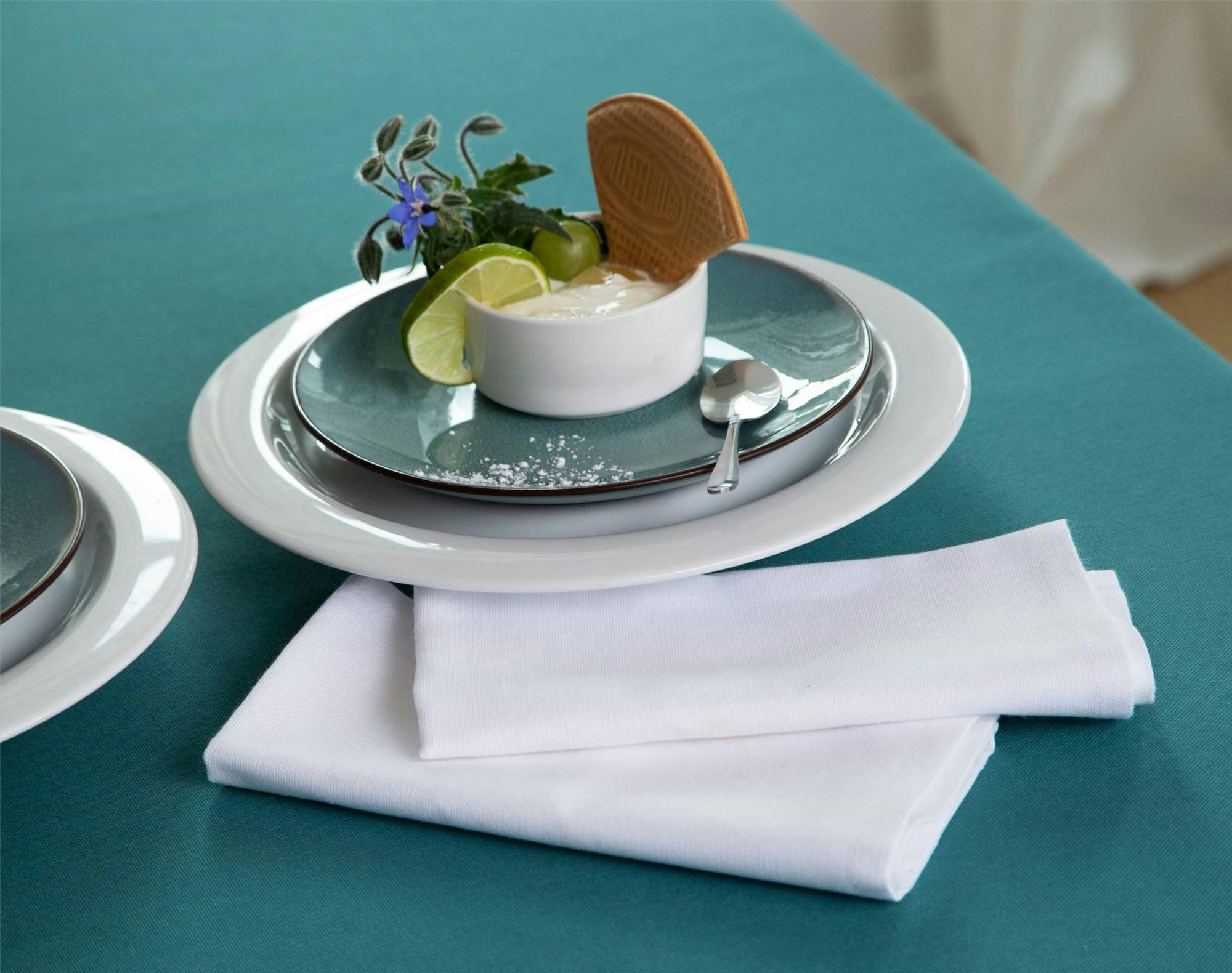 LONA - Nappe 150x200 bleu canard en coton