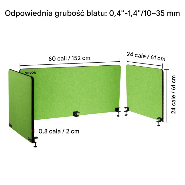 Panel ścianka biurkowa 3-częściowa