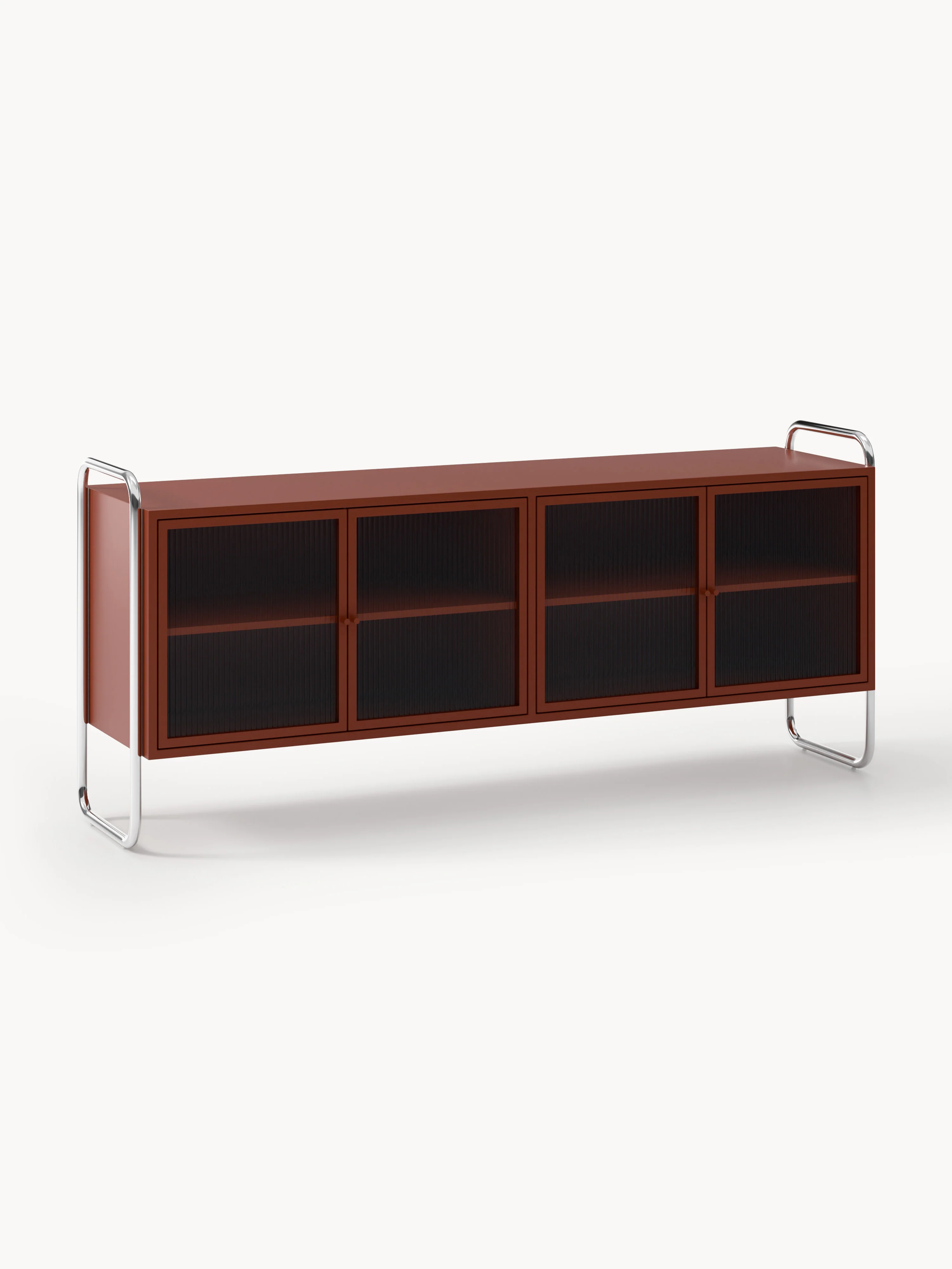 Metall-Sideboard Robyn mit Glas-Front