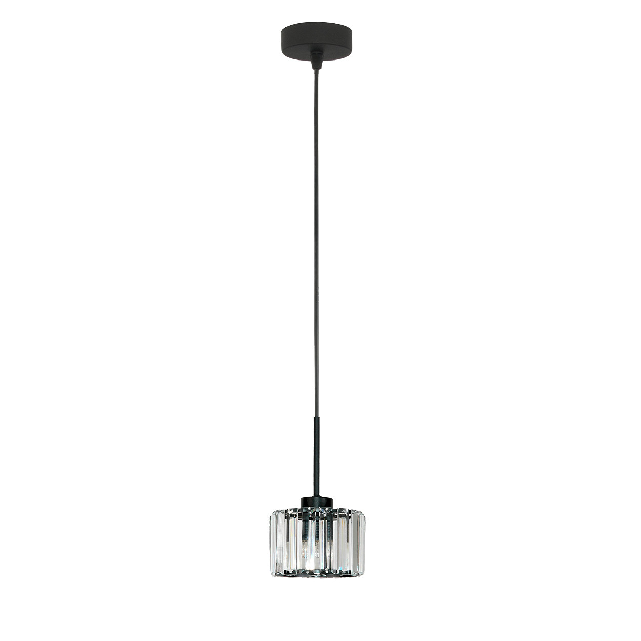 Lampa wisząca EDYLIT zwis kryształkowy klosz glamour 1xE27 OMENA 14-955