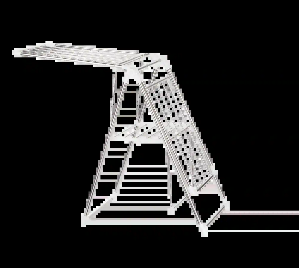 type A Stainless Steel Gullwing Drying Rack, 61.5 x 20 x 38.5-in
