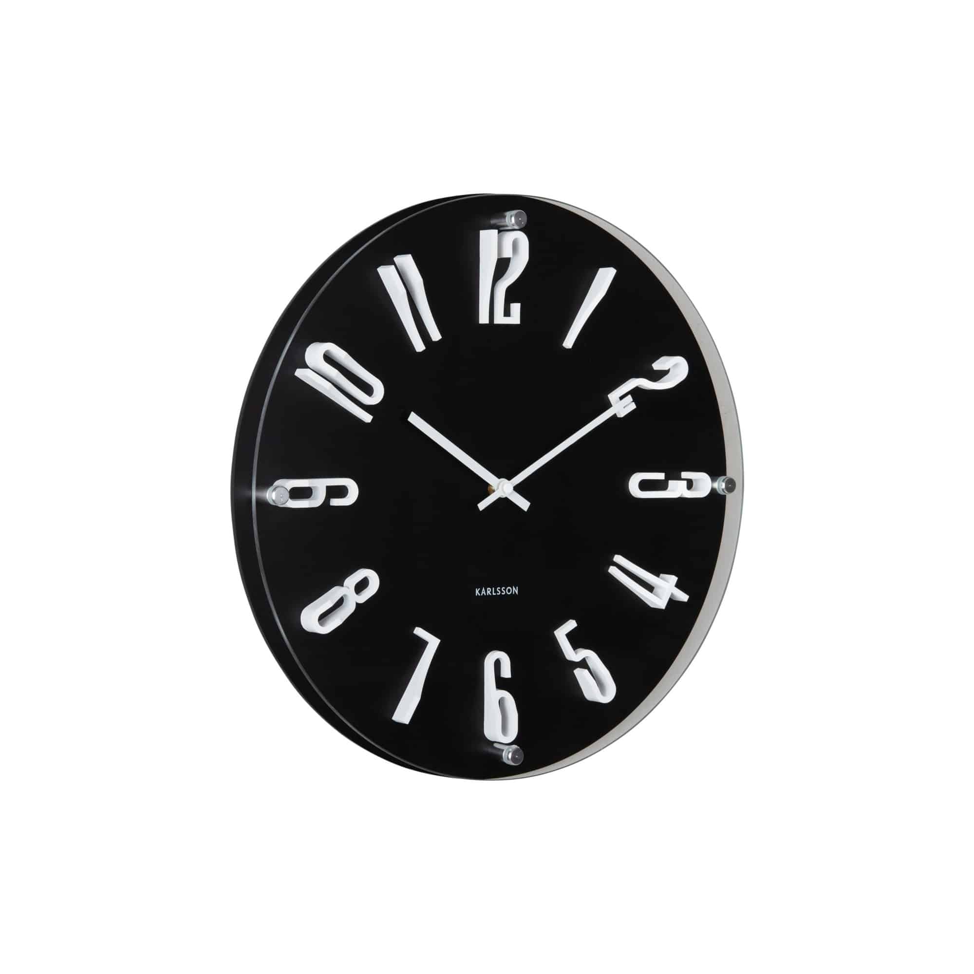 Karlsson wandklok Esencia Elevated - zwart - Ø40cm