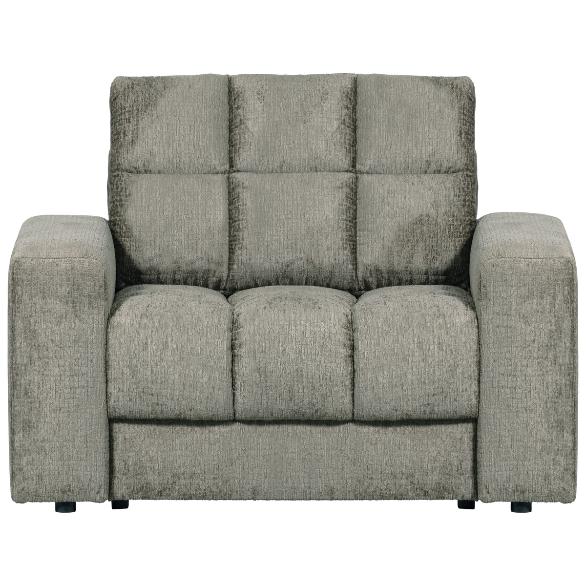 WOOOD fauteuil Second Date - Structure Velvet - Frost - 78x103x99