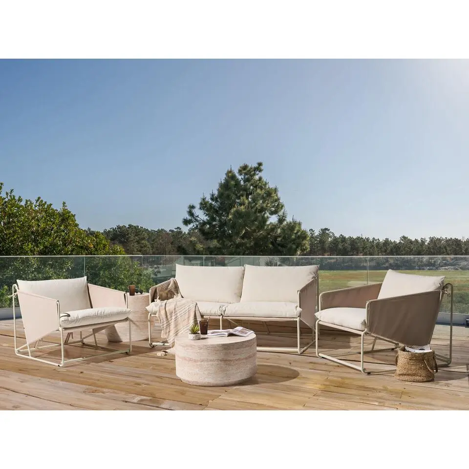 PONTE - Loungeset 4-zits - Taupe - Staal