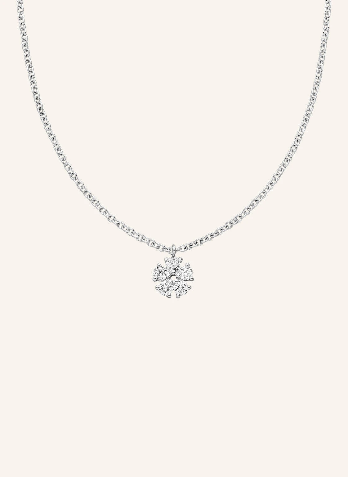 VEYNOU Halskette aus 14 Karat Weißgold und 0,16ct. Lab-Grown Diamanten