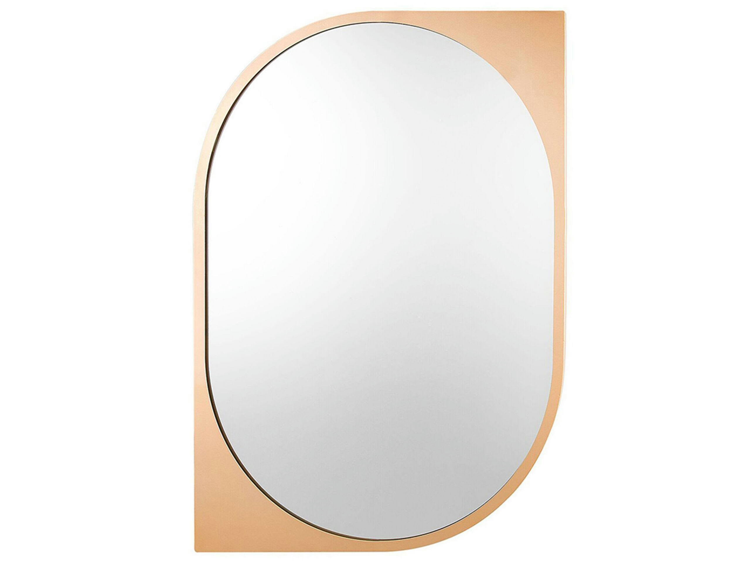 HIREL - Miroir en métal doré 90x65