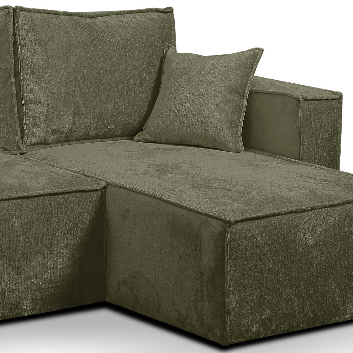 - Canapé d'angle réversible convertible 3 places coffre velours vert