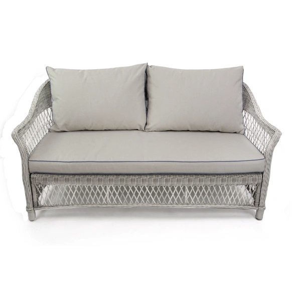 Sitzgruppe, 4 Sitzplätze, Polyrattan/Aluminium/Polyester/Glas, inkl. Auflagen