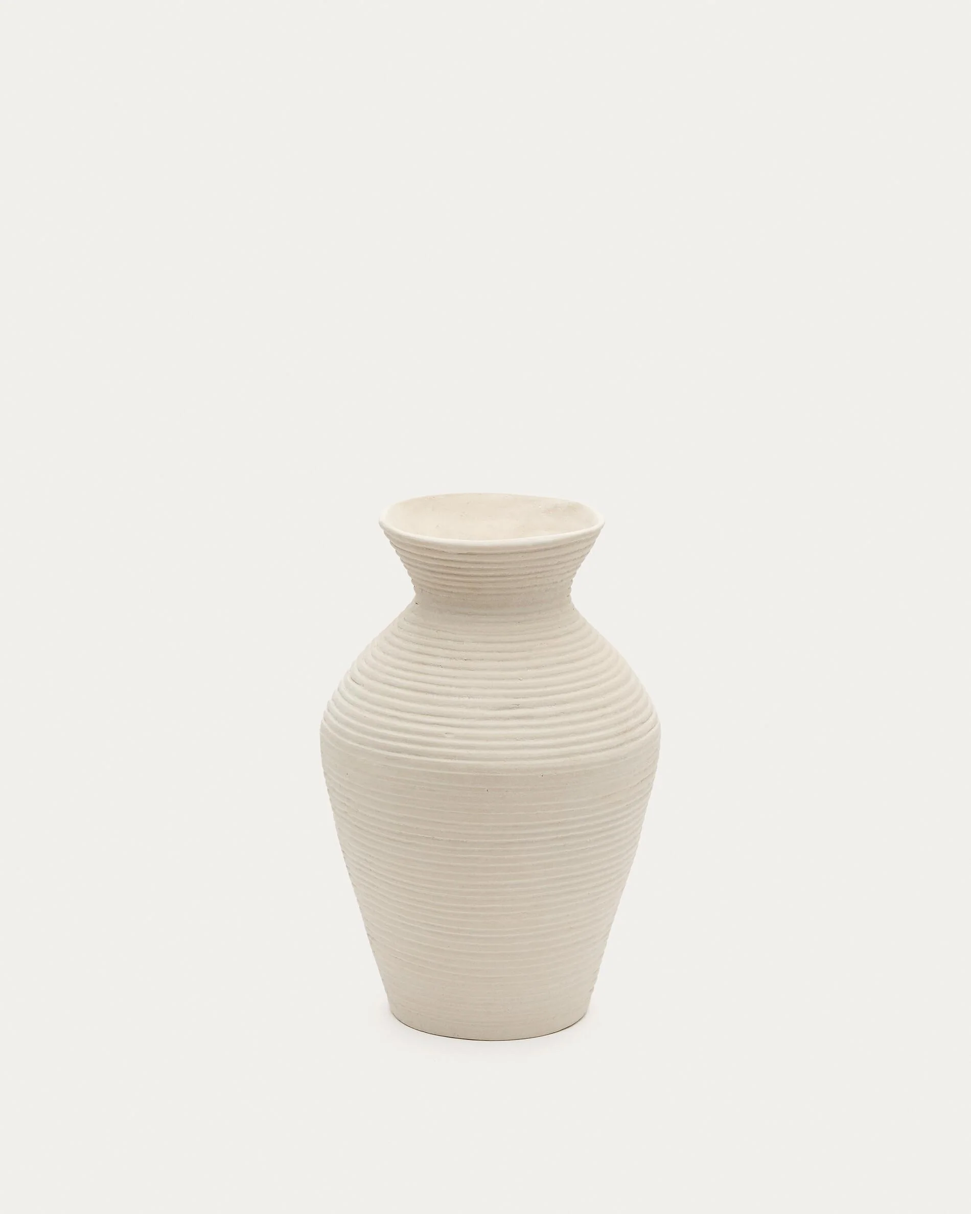 Pria white, papier mâché vase, 51 cm