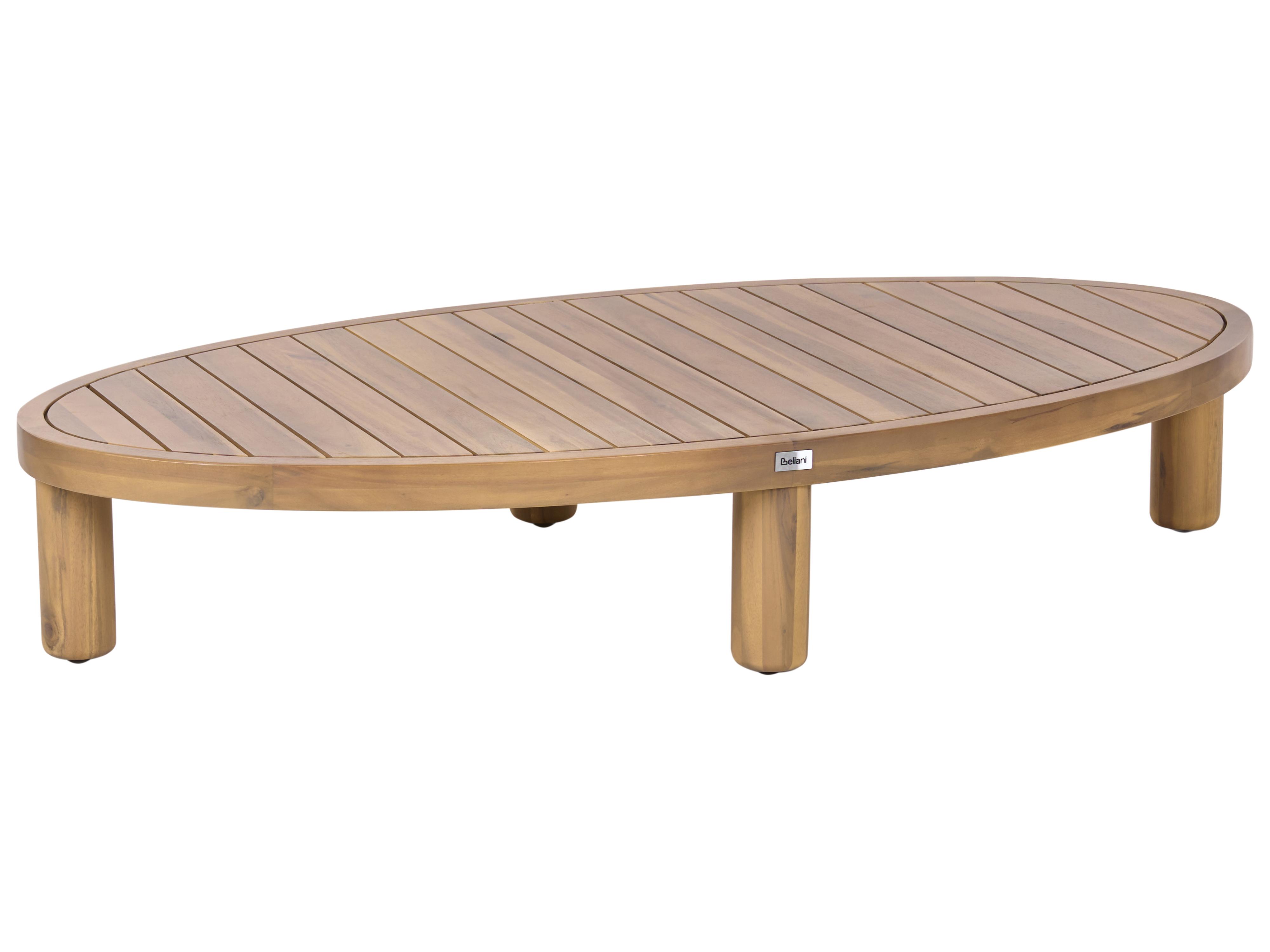 Garden Coffee Table NUMANA 140 cm 70 cm Acacia Wood Light Brown