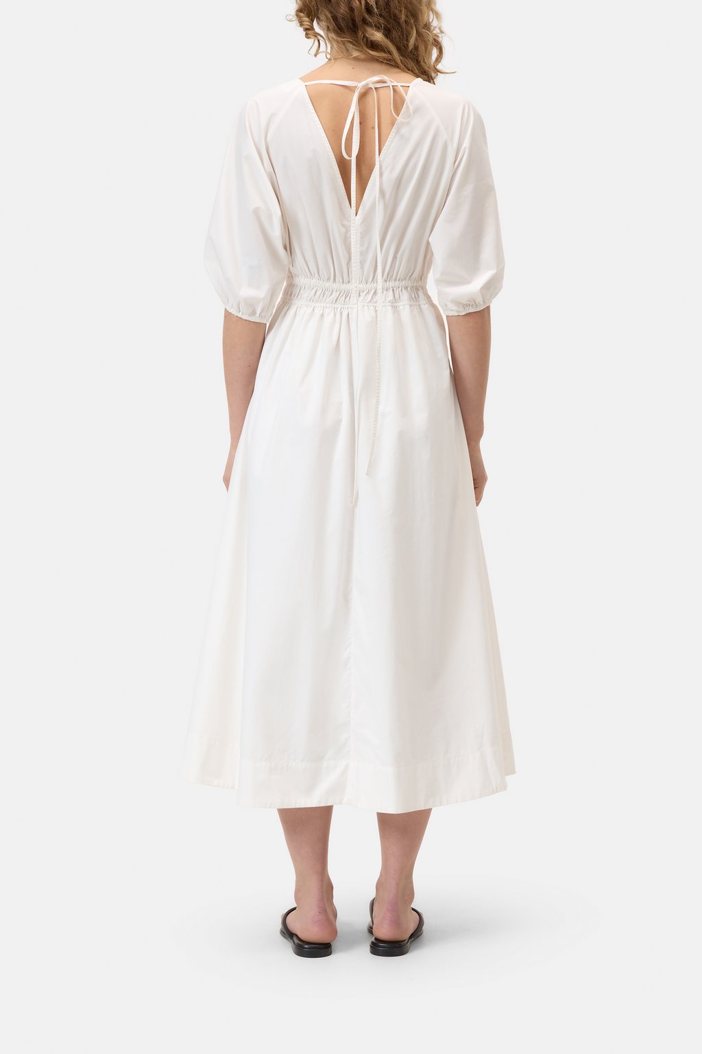 V-Neck Kleid aus Bio-Baumwolle