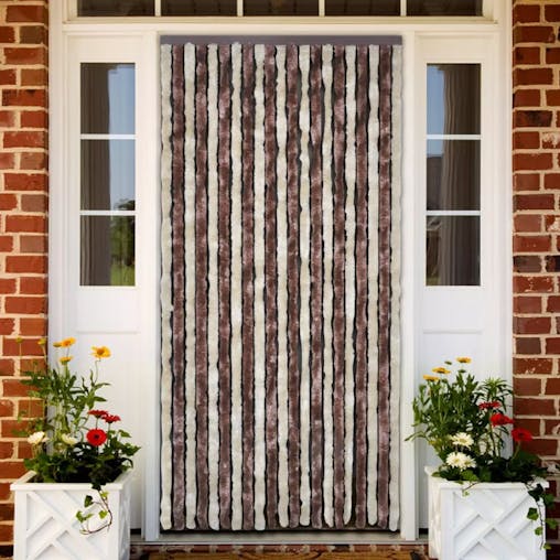 NNEVL Insect Curtain Beige and Light Brown 90x220 cm Chenille