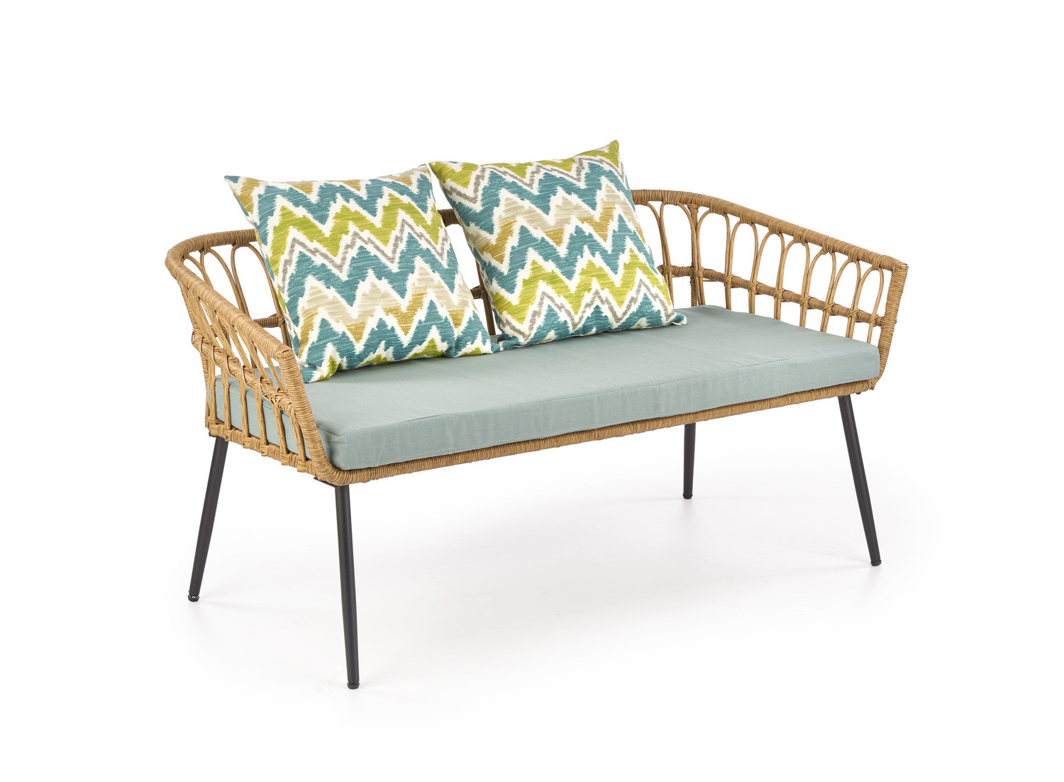 Sofa GARDENA rattanowy/wielobarwny