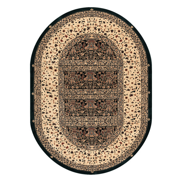 Dywan wełniany POLONIA owal WITRAŻ szmaragd 170x235 cm