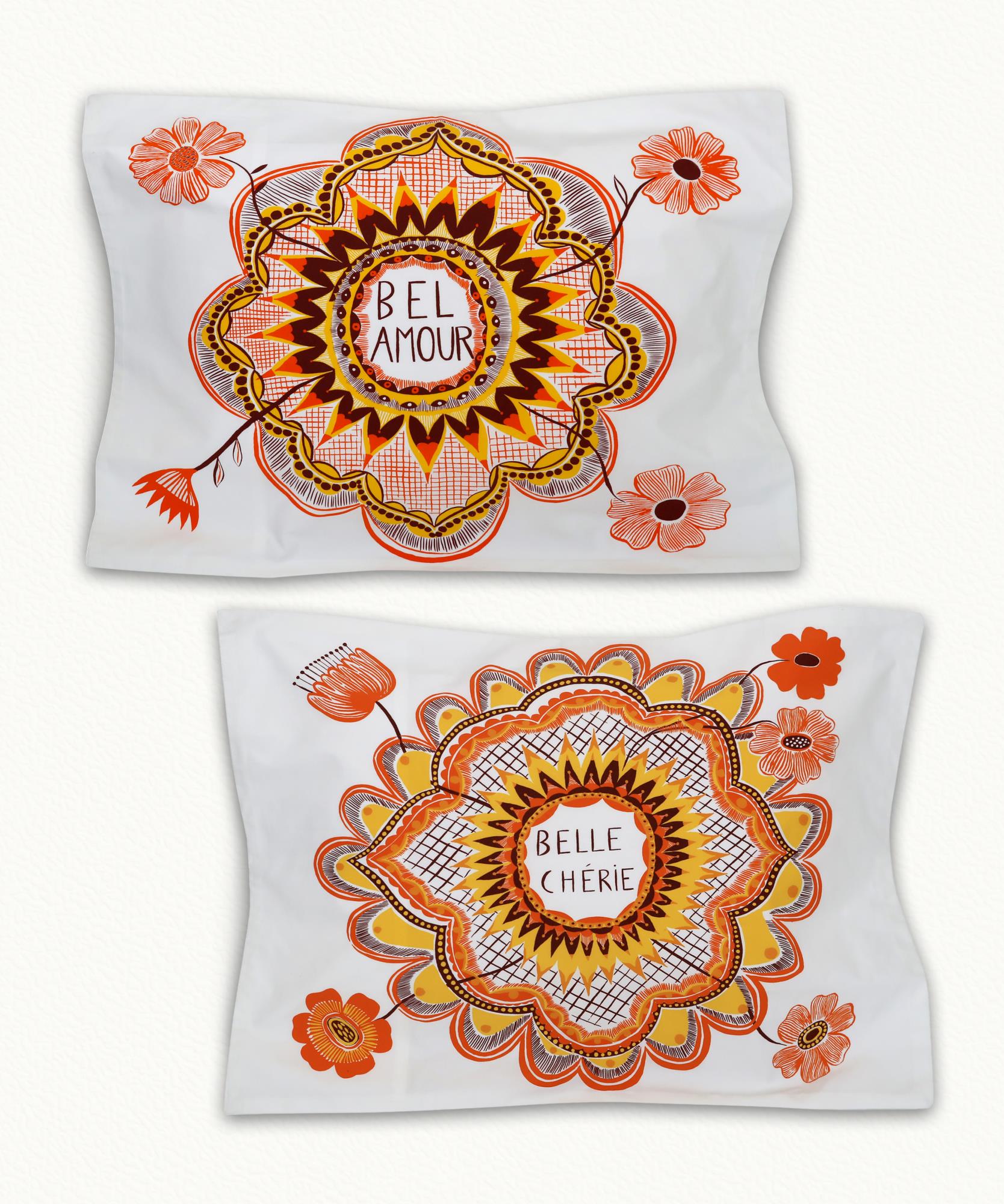 2 Taies d' oreiller Bel Amour - 50 x 70cm