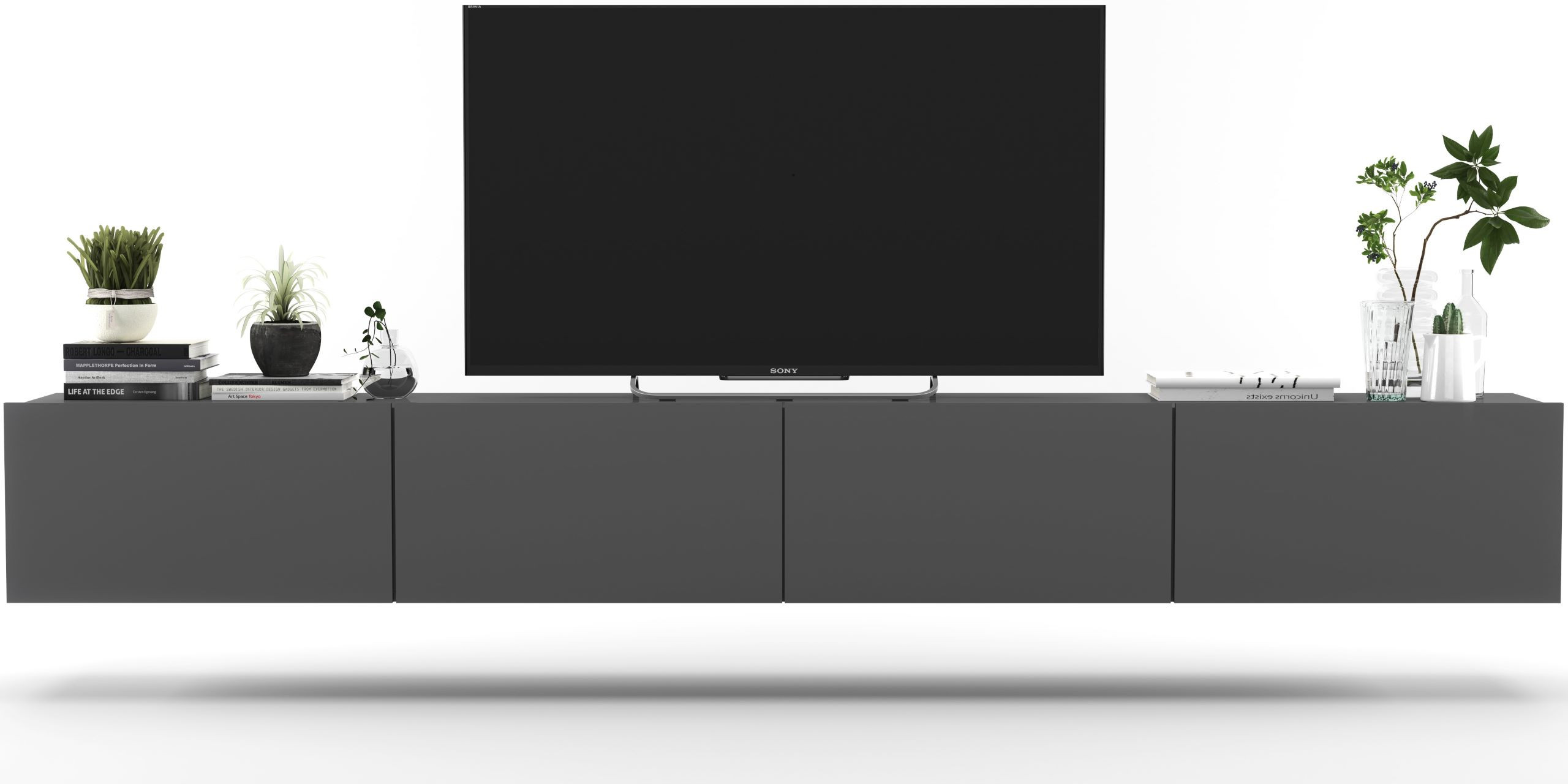 Szafka RTV Loft wisząca grafit komoda RTV Loft 240