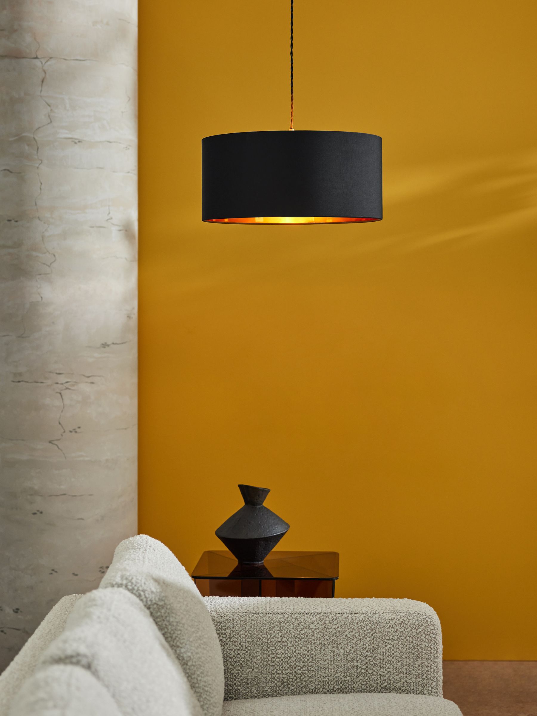 Oro Easy Fit Drum Shade in Black/Copper
