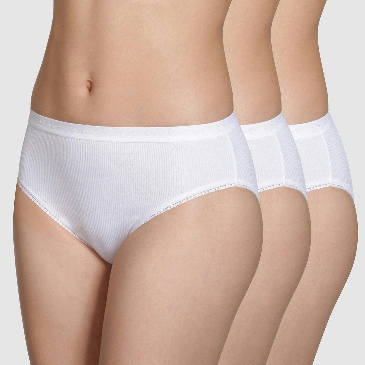 Lot de 2+1 gratuit slips midi Pur Coton