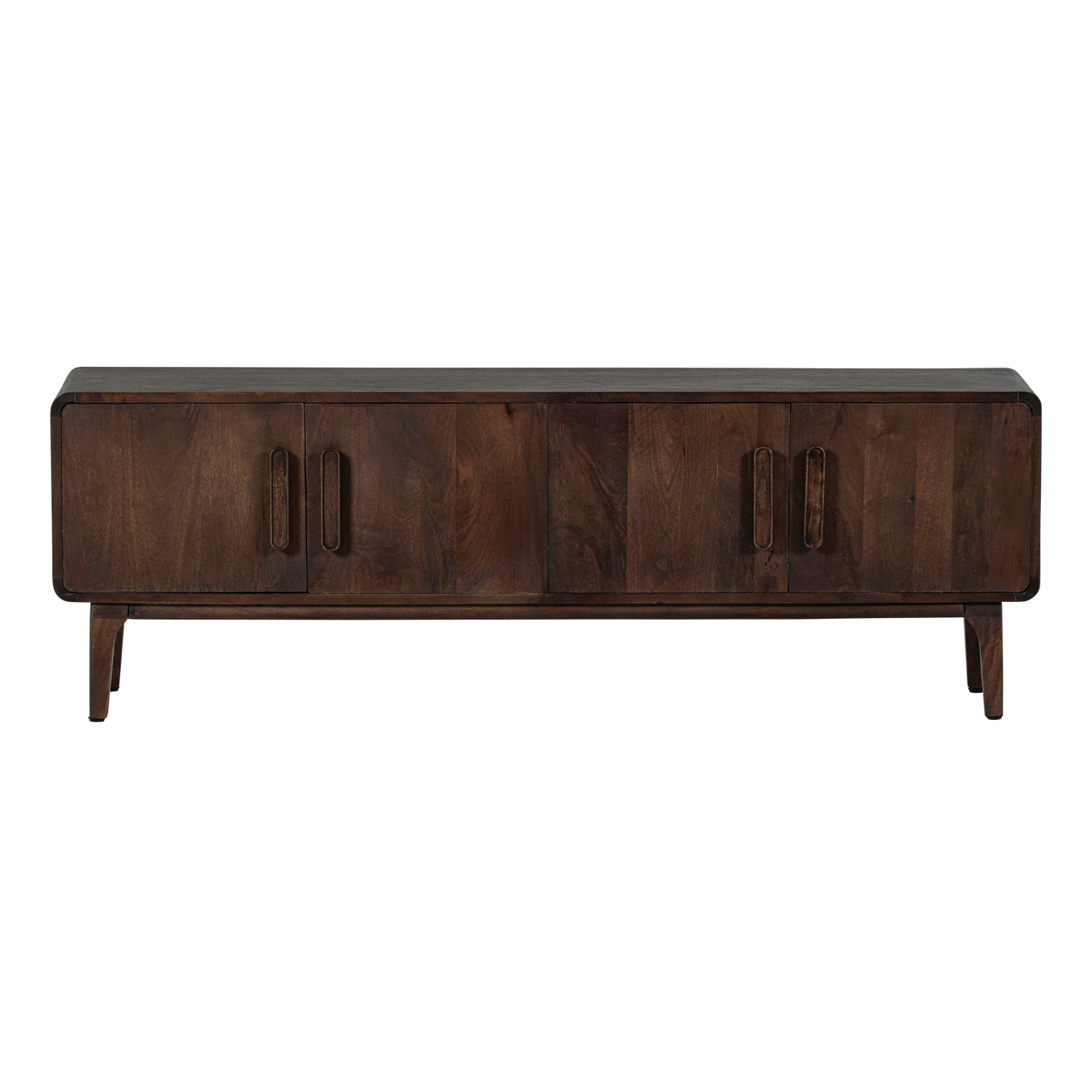 WOOOD tv meubel 150 cm Liya - Mangohout - Donkerbruin - 50x150x35