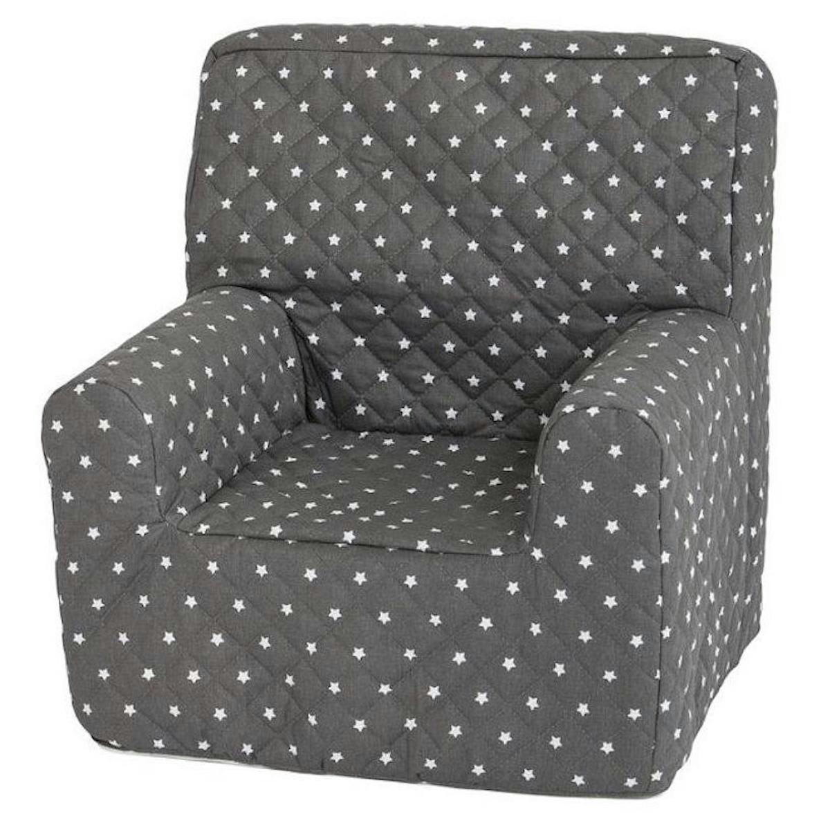 BARNA - Fauteuil enfant STARS gris