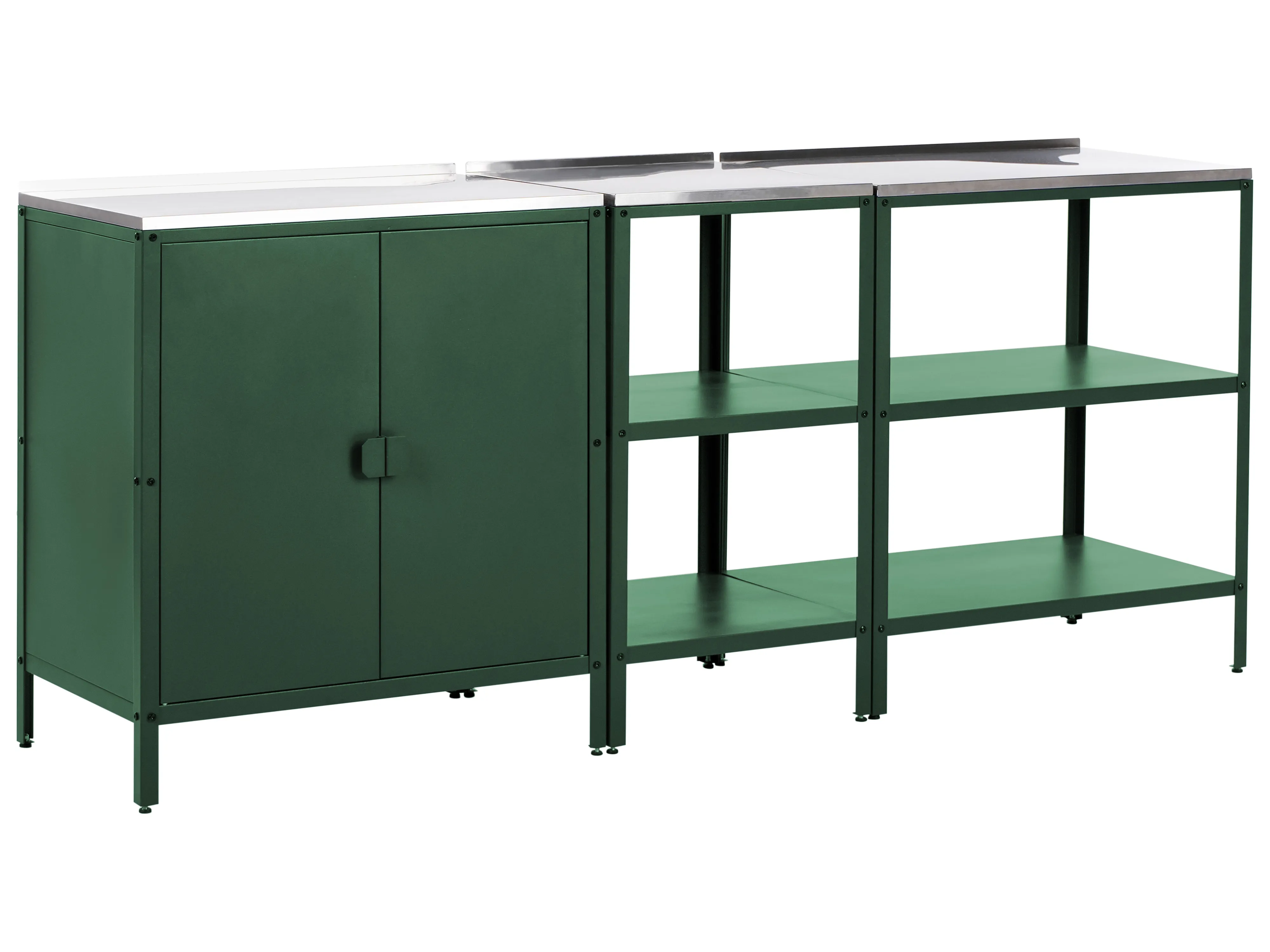 3 Piece Outdoor Kitchen Set VILAMA Metal Green
