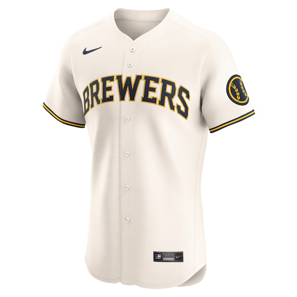 Milwaukee Brewers Nike Home Elite Jersey - Cream